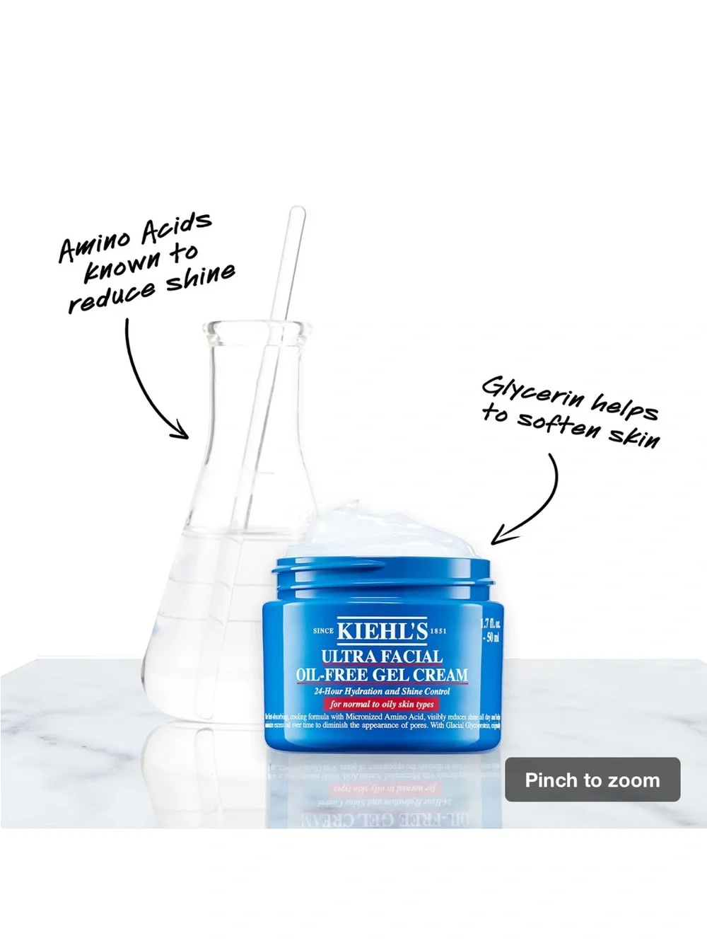 Kiehl's Ultra Facial Fresh Gel Cream - Blue and White Jar